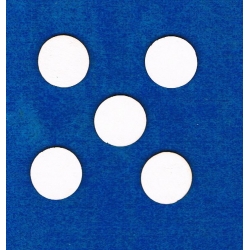 BEERMATA #1,5mm  Kółko 2cm, koło 2cm   KOMPLET 5szt , biała tekturka , scrap,  birmata